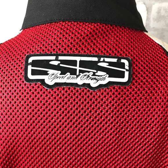 Speed & Strength black, red & white mesh motorcycle jacket w/ waterproof insert - Picture 4 of 15